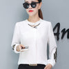Autumn Womens Tops And Blouses Long Sleeve Chiffon Blouse Ladies Tops New Lace Patchwork Women Shirts Clothes White Blusas Mujer