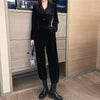 Autumn and Winter Adult Lady like Woman Style Long Sleeve Pleuche Suit Shirt Pants Casual Retro Fried Street Two-Piece Set