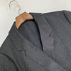 Autumn and Winter Gray Check Wool Loose Profile Suit Jacket Women