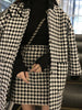 Autumn and Winter Plaid Mid Length Coat+wool High Waist Slim Skirt Suit Women's Blazer Suits Two Piece Sets Womens Outifits