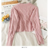Autumn and Winter Style Slimming Hemp Pattern Round Neck Long-sleeved Sweater Suit Women's All-match Knitted Hip Skirt