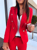 Autumn and Winter Women's Jacket  Blazer Women Autumn Clothes with Metal Buckle Double Breasted Women Blazers