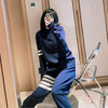 Autumn and winter TB four-bar college style striped sweater sweater + casual sports leggings trousers two-piece suit