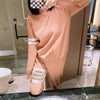 Autumn and winter TB four-bar college style striped sweater sweater + casual sports leggings trousers two-piece suit