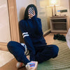 Autumn and winter TB four-bar college style striped sweater sweater + casual sports leggings trousers two-piece suit