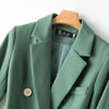 Autumn and winter  office women's skirt suit two-piece suit Casual slim long lady jacket Elegant pleated skirt