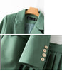 Autumn and winter  office women's skirt suit two-piece suit Casual slim long lady jacket Elegant pleated skirt