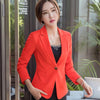 Autumn fashion female blazer Korean Slim one button long sleeve casual jacket coat office ladies plus size work wear
