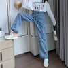 Autumn jeans Plaid pants plaid personality hip hop female wide leg pants Harajuku BF Vintage lattice Punk fun pants
