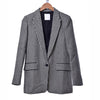 Autumn woman retro coat houndstooth slim woolen office ladies French brand commuter jacket women