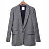 Autumn woman retro coat houndstooth slim woolen office ladies French brand commuter jacket women