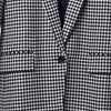 Autumn woman retro coat houndstooth slim woolen office ladies French brand commuter jacket women