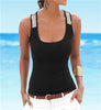 Spring Summer New Tank Tops Women Sleeveless Square Neck Loose Bodycon T Shirt Ladies Vest Singlets Sequined Black Tops
