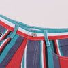B-TOTO American Retro Color Striped Fringe Shorts Pants Trendy Ins Female Summer Jeans 2022 Fashion