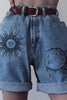 B-TOTO American Retro High Waist Slim Denim Shorts Women's Tide Brand Ins Summer Europe And America Loose 2022 Fashion