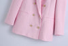 BB / 1328op 2023 European and American style street temperament light ripe breasted texture suit coat