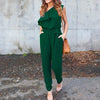 2022 Women Black Chiffon Jumpsuit Fashion Women One Shoulder Long Pants Summer Ruffles Casual Club Overalls Size S-XL