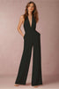 New Arrival Summer Jumpsuits for Women 2022 Fashion Black Deep V Neck Elegant White Wide Leg Pants Jumpsuit Clubwear
