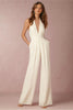 New Arrival Summer Jumpsuits for Women 2022 Fashion Black Deep V Neck Elegant White Wide Leg Pants Jumpsuit Clubwear
