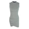 Summer Women Dress Fashion Irregular Sexy Dresses Gray Short Sleeves Women Clothing Casual Party Bodycon Pencil Dress