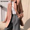 BGTEEVER 2022 Spring Solid Jacket Women Suits Single-breasted Blazer Office Ladies Formal Blazer Notched Collar Outwear Femme