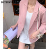 BGTEEVER Casual Autumn Ladies Solid Suit Jackets Elegant Notched Collar Women Double Breasted Blazer Female Outwear Tops 2022