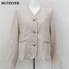 BGTEEVER Casual Cotton and Linen Skirt Suit for Women Single-breasted Blazer & Mini Skirt 2022 Summer Female 2 Pieces Set