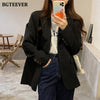 BGTEEVER Casual Loose Women Suit Jackets Long Sleeve Single-breasted Female Blazer Tops 2022 Spring Ladies Outwear