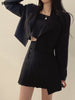 BGTEEVER Loose Women Skirt Suits Long Sleeve Single Button Blazer & Camisole & Pleated Mini Skirts Ladies 3 Pieces Set