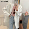 BGTEEVER Spring Autumn Loose  Women Jacket Blazer Casual Notched Collar Long Sleeve Female Jackets 2022 Ladies Suit Coats