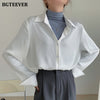BGTEEVER Office Ladies Striped Women Blouses Tops Full Sleeve Loose Women Shirts Elegant Spring Blusas Mujer 2023