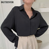 BGTEEVER Office Ladies Striped Women Blouses Tops Full Sleeve Loose Women Shirts Elegant Spring Blusas Mujer 2023