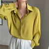 BGTEEVER Office Ladies Striped Women Blouses Tops Full Sleeve Loose Women Shirts Elegant Spring Blusas Mujer 2023