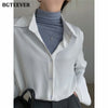 BGTEEVER Office Ladies Striped Women Blouses Tops Full Sleeve Loose Women Shirts Elegant Spring Blusas Mujer 2023
