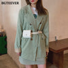 BGTEEVER Stylish Green Women Plaid Skirt Suits Double Breasted Loose Women Blazer & A-line Mini Skirt Spring 2 Pieces Blazer Set