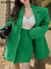 BGTEEVER Stylish Ladies 2 Pieces Set Long Sleeve Blazer Jacket & High Waist Split Mini Skirts 2023 Spring Women Skirt Suits