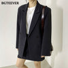 BGTEEVER Vintage Women Skirt Suits Elegant Double Breasted Blazer & High Waist Mini Pencil Skirt 2022 Spring Ladies 2 Pieces Set