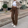 BIAO SHENG Women Pants Straight Leg Jeans Women Slim Casual Baggy Denim Trousers High Waist Loose Wide Leg Jean Pants