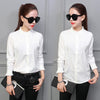 Blouse Women Long Sleeve Elegant Ladies Office Shirts Korean Fashion Casual Slim Tops Blusas White Green Pink