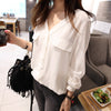 Fashion Blouse Long Sleeve Tops Women Button V Neck Plus Size Top Summer Shirts Office Ladies Button Blusas Feminina