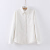 Women's Shirt 2022 Hot New Long Sleeve Shirts Ladies Casual Cotton Oxford Shirt College Style White Plus Size Blouses