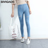 Spring Fall Women Simple Basic Jeans Elastic Denim Pants Pencil Jean Leggings Pants Jeggings For Women Jeans Trousers