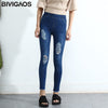 Spring Fall Women Simple Basic Jeans Elastic Denim Pants Pencil Jean Leggings Pants Jeggings For Women Jeans Trousers