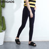 Spring Fashion Womens Casual Skinny Leggings Slim High Elastic Pocket Pencil Pants Woven Leggings For Women Jeggings