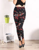 Women Colorful Graffiti Plaid Leggings Flowers Striped BRUSHED Soft Legging Slim Pencil Pants Elastic Sexy Leggings