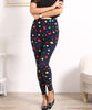 Women Colorful Graffiti Plaid Leggings Flowers Striped BRUSHED Soft Legging Slim Pencil Pants Elastic Sexy Leggings