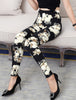 Women Colorful Graffiti Plaid Leggings Flowers Striped BRUSHED Soft Legging Slim Pencil Pants Elastic Sexy Leggings