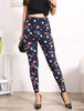 Women Colorful Graffiti Plaid Leggings Flowers Striped BRUSHED Soft Legging Slim Pencil Pants Elastic Sexy Leggings