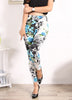 Women Colorful Graffiti Plaid Leggings Flowers Striped BRUSHED Soft Legging Slim Pencil Pants Elastic Sexy Leggings