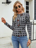 BKMGC Autumn Plaid T shirts For Women 2023 O-Neck Long Sleeve Casual T-shirt Winter Bottoming Top Female Tops 6926